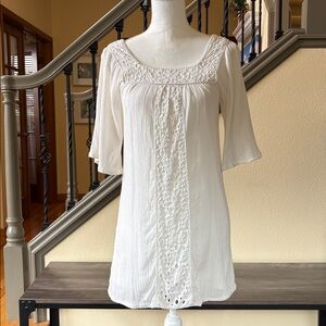 ⭐️Old Navy Flowy White Cotton Dress Size XS
